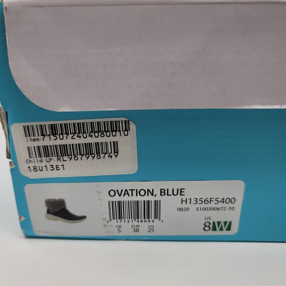 Bzees Ovation Blue Gray Sherpa Side Zip Ankle Boot Bootie Sz 8W Machine Washable - Picture 13 of 13